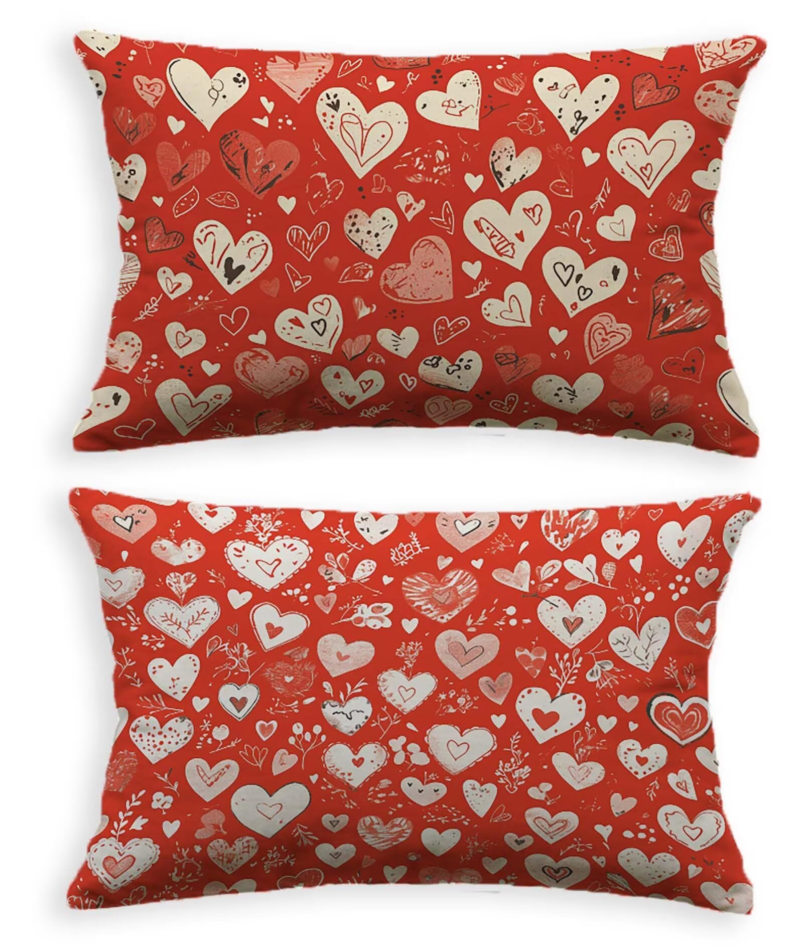 Housse de coussin 50 x 70 rouge velours rectangulaire pour rénover votre canapé