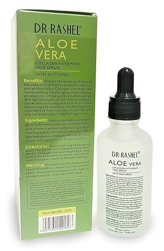 Miniatura 4 de Dr Rashel Aloe Vera Colágeno + Vitamina E suero facial | Antiarrugas, suave instantáneamente hidrata y piel de humedad, tamaño 1.69 oz