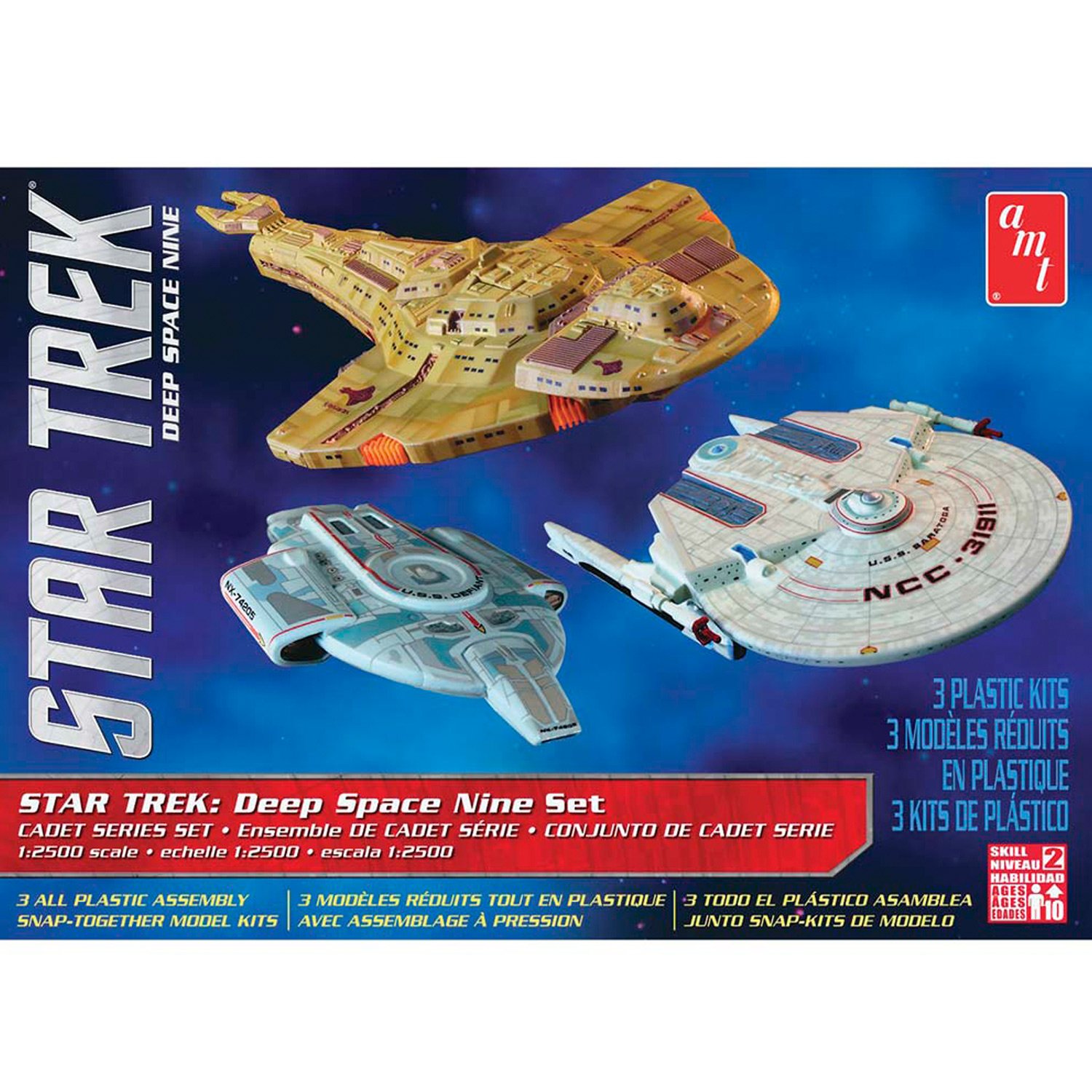 AMT USA 1/2500 Scale Star Trek: Deep Space 9 Set Plastic Model Kit