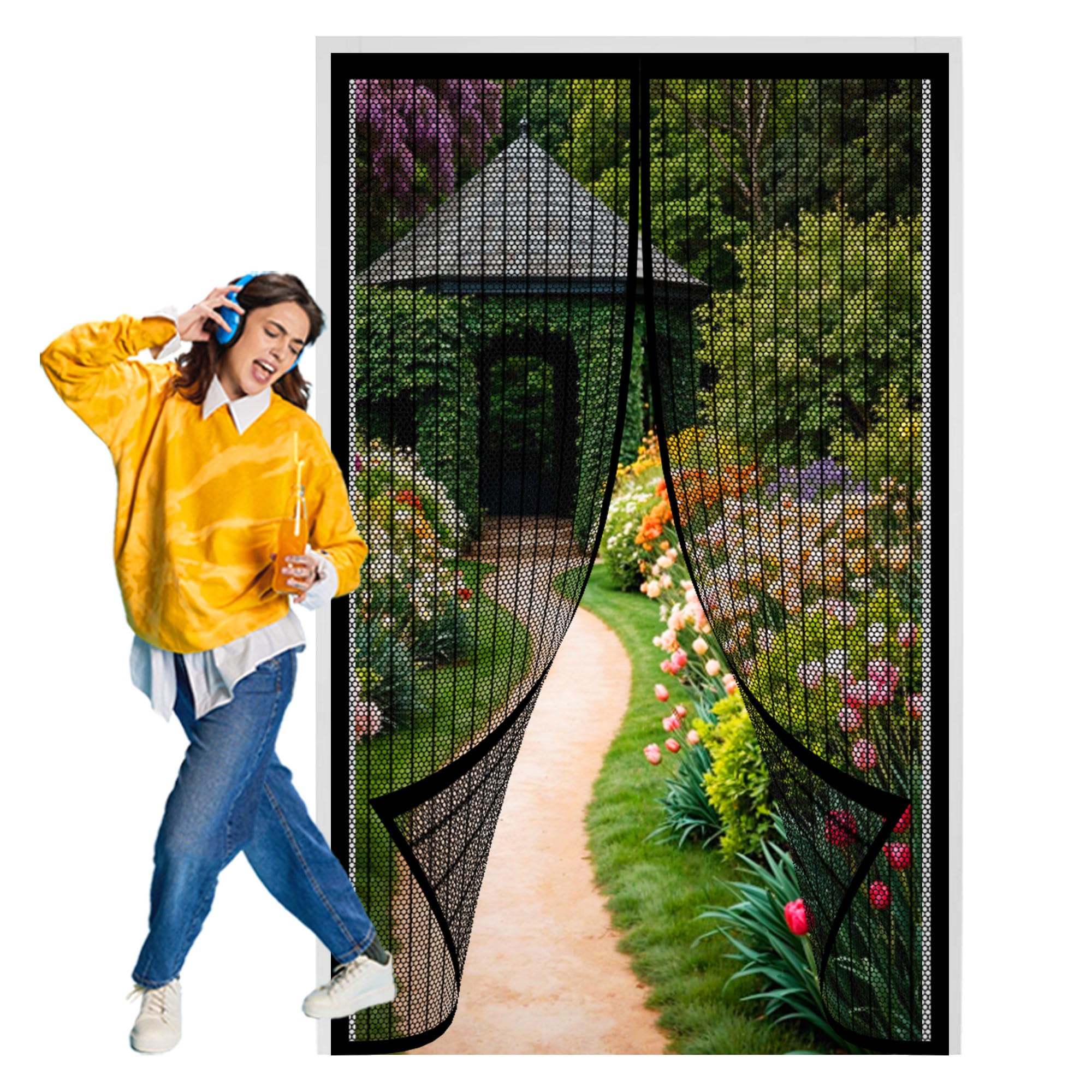 Moustiquaire magnétique 81x208 rideau anti moustique montage facile