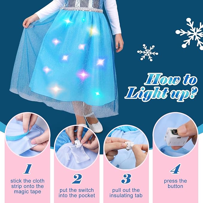 Vestido de Princesa Meland para Niñas 3-10 Años con Accesorios miniatura 5