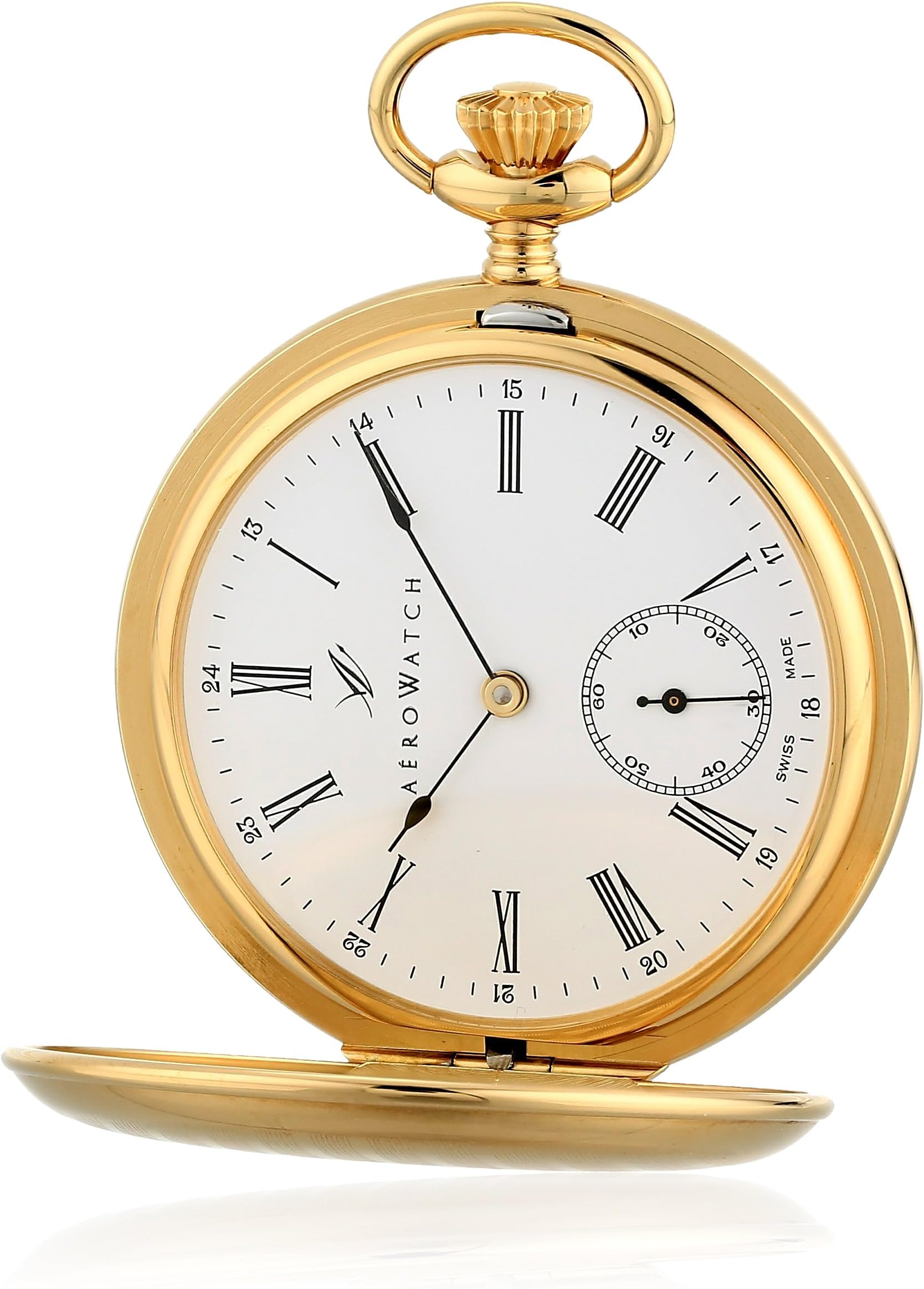 Aerowatch Men's 1086-B Mechanical Roman Dial Pocket Watch