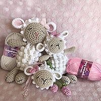 Vista 4 de JubileeYarn Amigurumi Select - Hilo acrílico para bebé, aster, 4 madejas