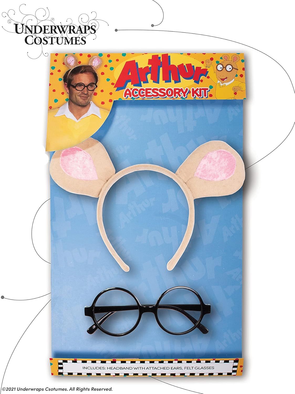 UNDERWRAPS Officially Licensed Arthur Adult Accessory Kit Yellow - Image 4