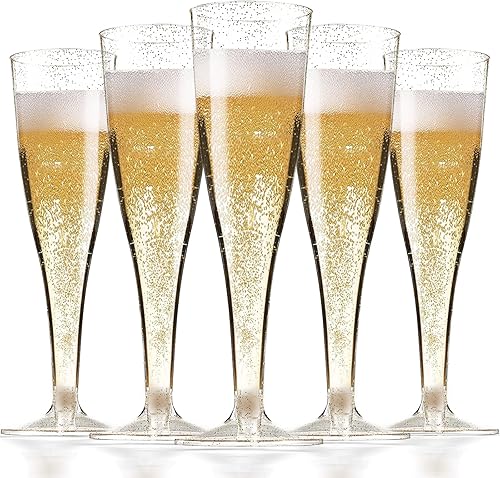 Paquete de 30 flautas de champán de plástico 45 onzas reutilizables y reciclables de grado alimenticio Vasos de champán de plástico desechables