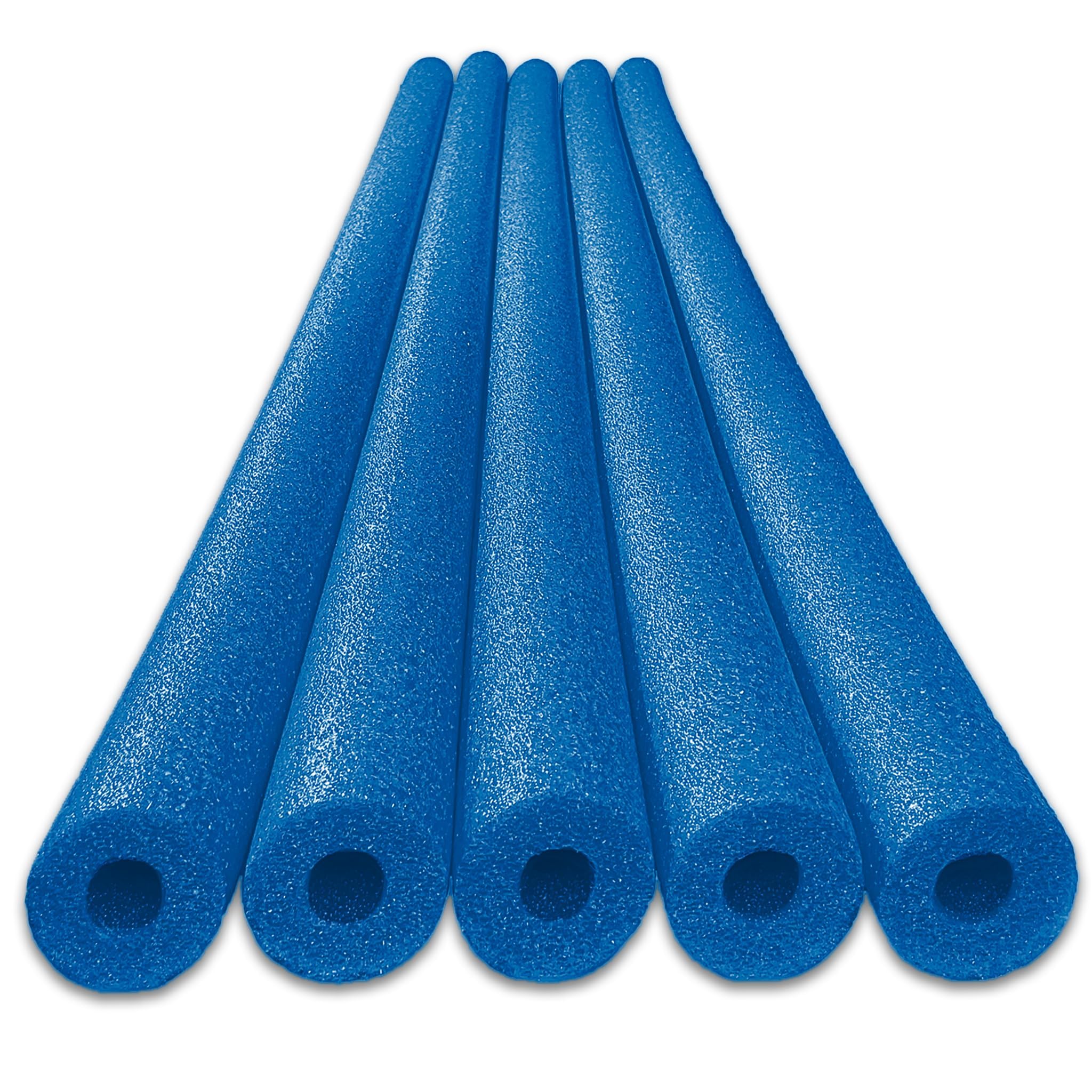 Oodles of Noodles Deluxe Rainbow Pool Noodles Foam - Pack of 5 - Approx. 48 inch x 2.5 inch Multi-Purpose Foam Tubes, Pool Noodles Bulk Floats for Pool, Exercise, Crafts, Padding, Insulation & More