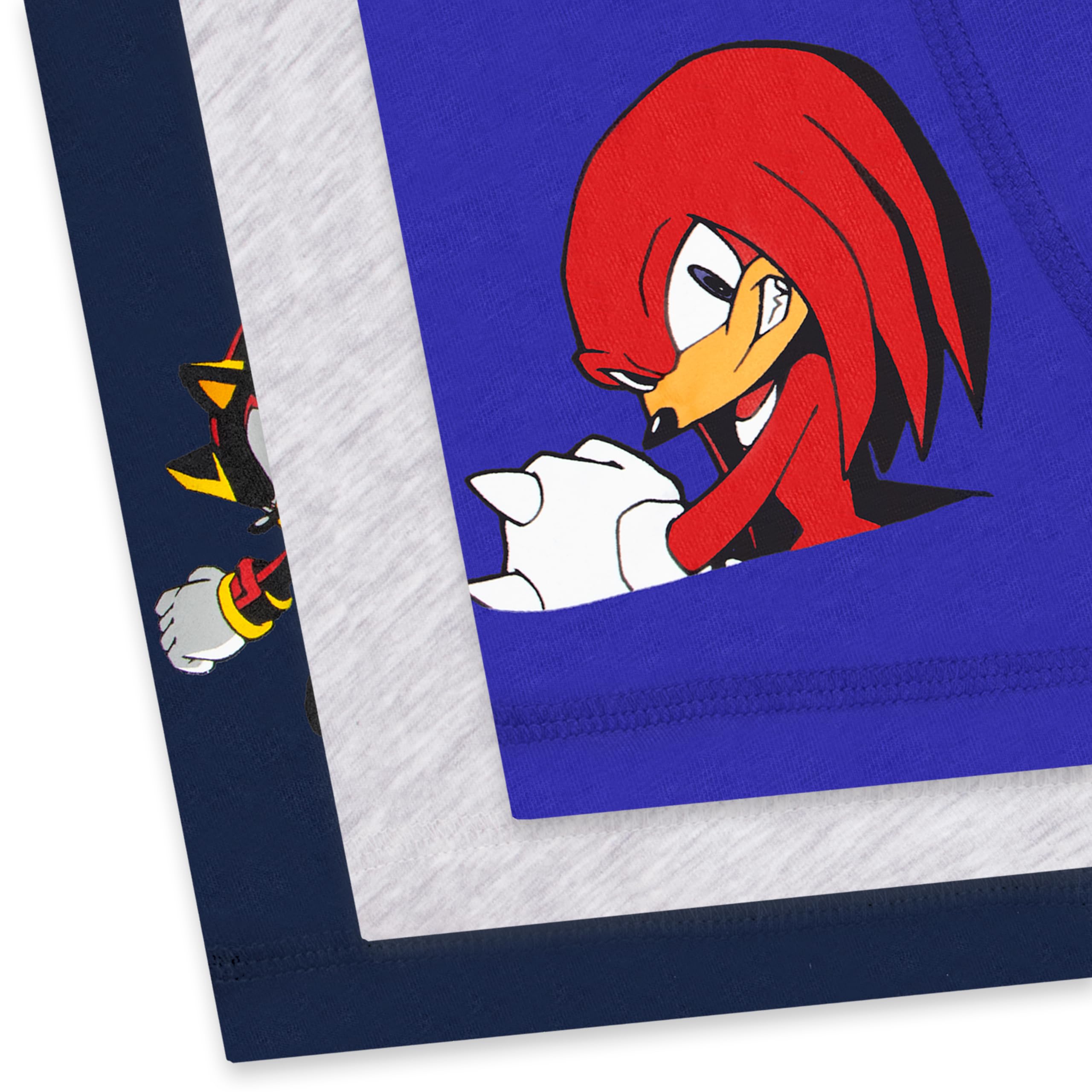 Sonic The Hedgehog Lot de 3 Boxers Garçon, sous-Vêtements Enfant avec Sonic, Knuckles et Shadow, Slip et Caleçon Garçon