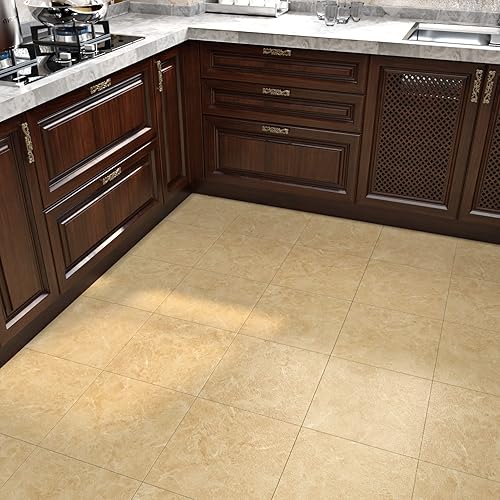 Miniatura 16 de WESTICK Azulejos de suelo para baño, azulejos gruesos para despegar y pegar, azulejos de suelo de mármol impermeables, azulejos de vinilo