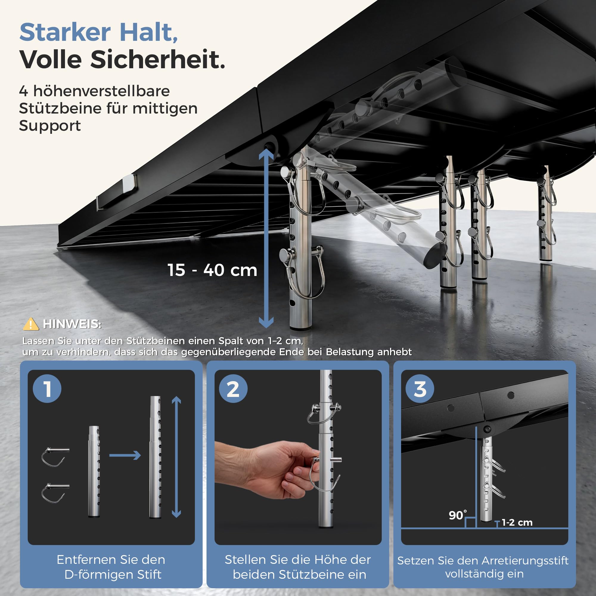 213 cm Rollstuhlrampe, 363kg Kapazität, mit 4 verstellbaren Stützen, 4 Rädern, Hochfeste Aluminiumlegierung, Anti-Rutsch, 4-Wege Faltbar, Ideal Rampe Rollstuhl für Treppen & Türschwellen 17-35 cm