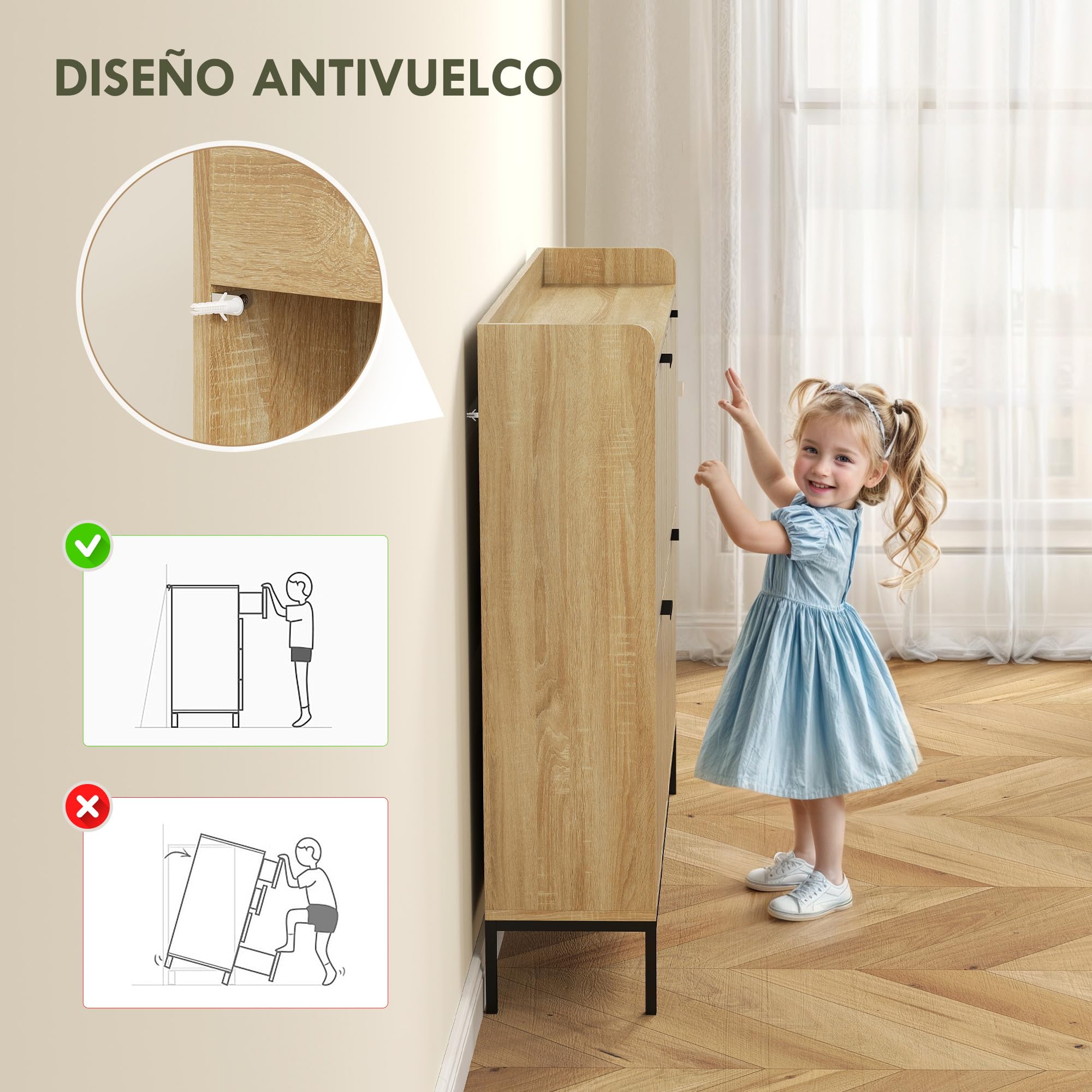 HOMCOM Zapatero Estrecho con 4 Puertas Zapatero Entrada Recibidor con Estantes Ajustables para 16 Pares de Zapatos 110x23,5x95,5 cm Roble