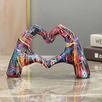 Amazon.com: JDPEYI Heart Hands Sculpture Room Decor Hand Heart