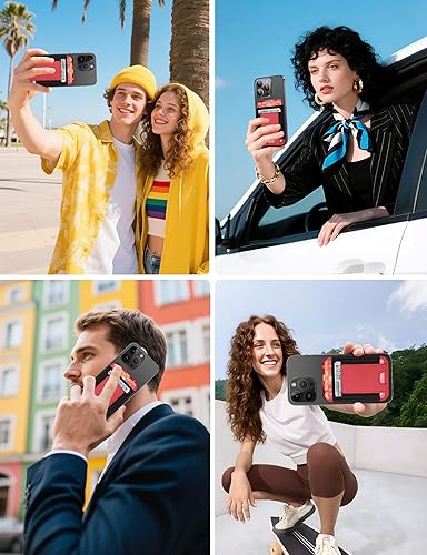 Miniatura 59 de ExtreLife Magsafe Wallet, cartera magnética más fuerte para iPhone 17/16/15/14/13/12, para tarjetero Magsafe con 2 ranuras para tarjetas, bloqueo