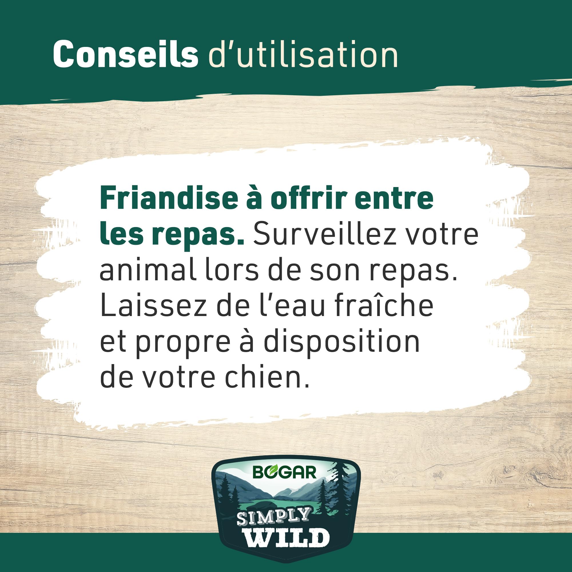 Bogar - Simply Wild - Friandises pour Chien - Nourriture pour Chiens en Complément de l'Alimentation Habituelle - Friandise sous Forme de Méga Os de Jambon - 100% Porc Séché - Aide à la Mastication