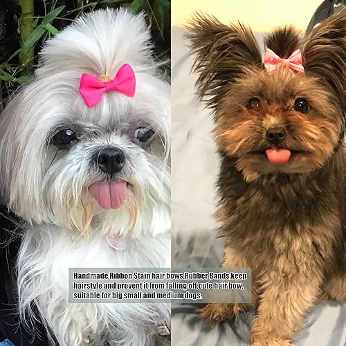 Miniatura 5 de YAKA 60 unidades (30 Paris) Lindos lazos para el pelo con lazos de goma hechos a mano, accesorios para el cabello, lazo para mascotas (mezcla de