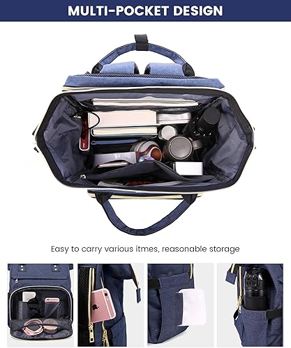 Miniatura 9 de LOVEVOOK - Mochila para laptop de 17.3 pulgadas, resistente al agua, con compartimento para laptop y cargador, mochila grande para viaje y trabajo,