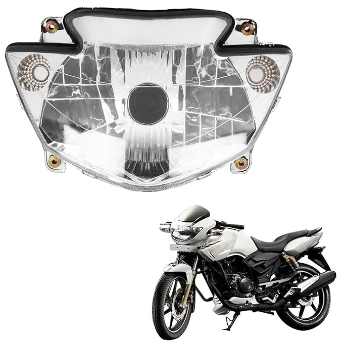 Autofy Headlamp Headlight For Tvs Apache Apache Rtr Silver Amazon In Car Motorbike