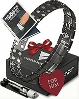 Vista 7 de Vigor Wave® Pulsera magnética de titanio para hombre, pulsera magnética única de fuerza 2X para aliviar el dolor y mejorar la circulación +