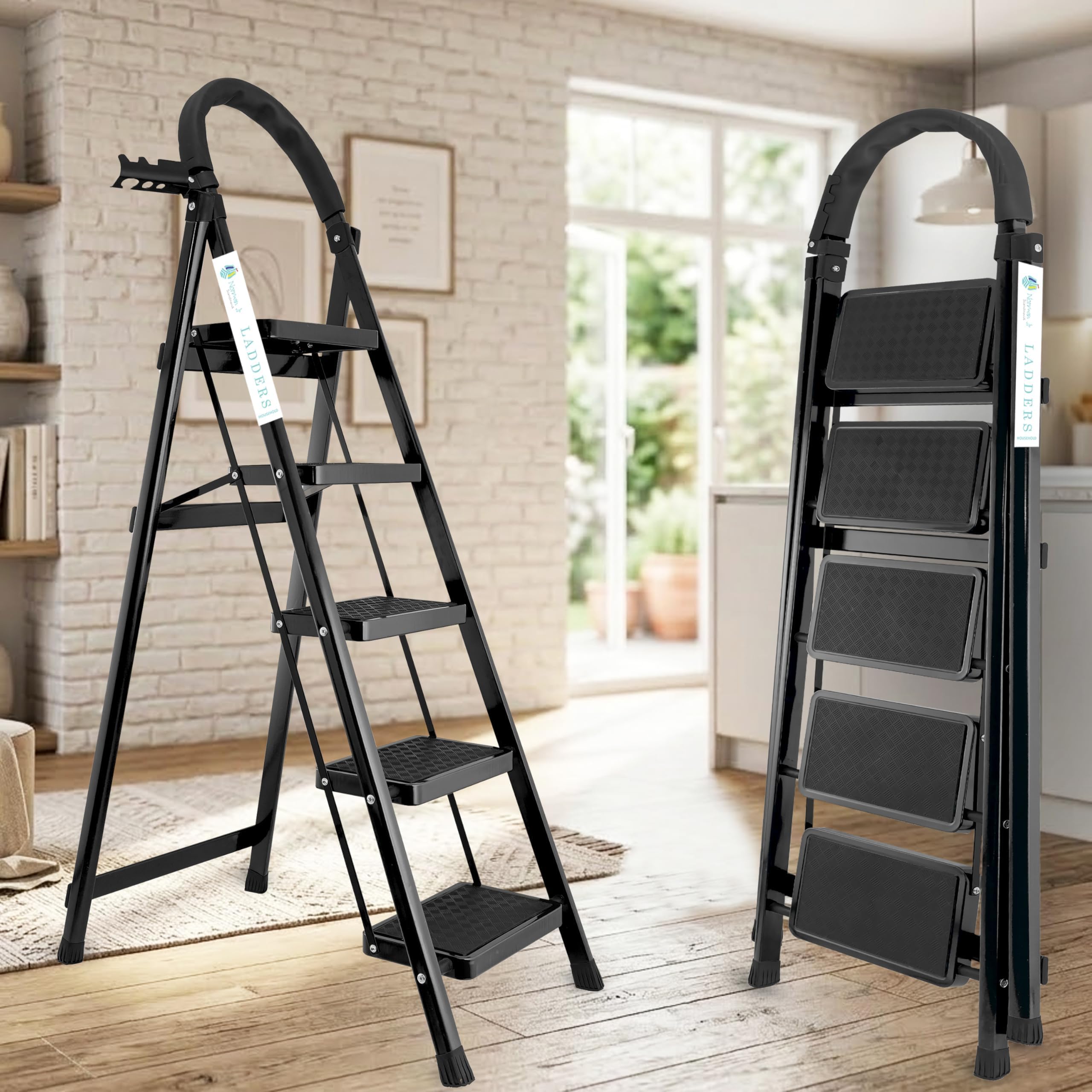 Norman Jr. 5-Step Ladder - Heavy Duty & Foldable -1