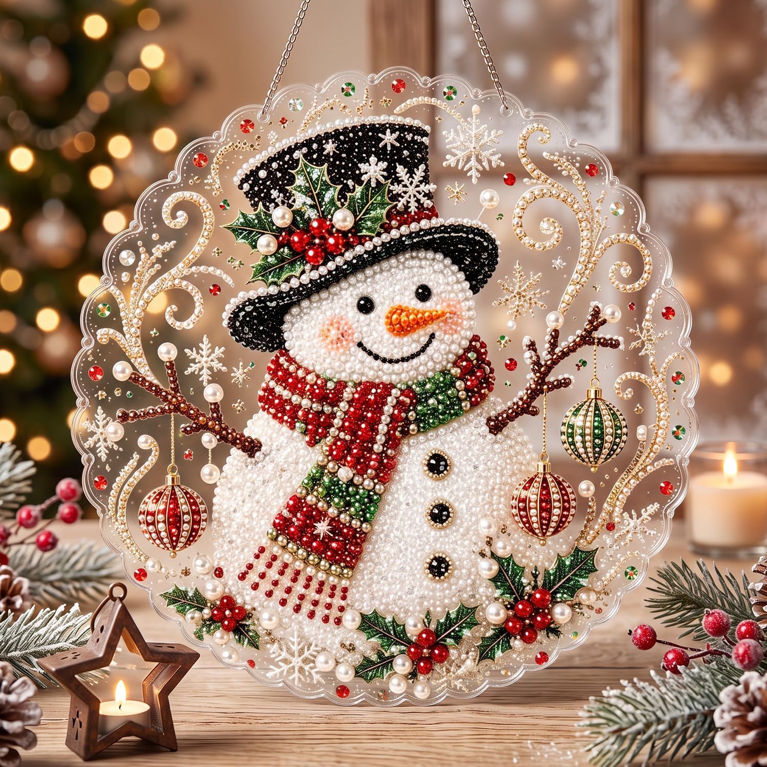 Christmas Pearl Diamond Painting Kit, DIY Craft