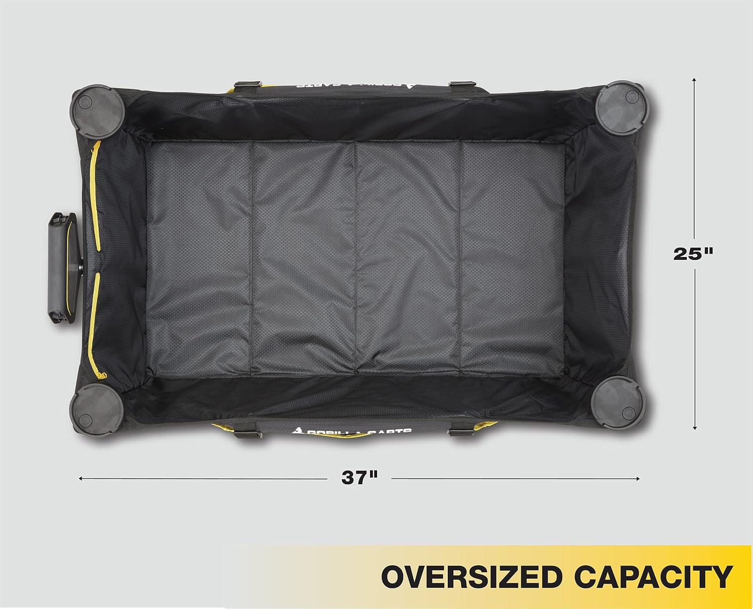 Gorilla Carts GCSW-7P 7 Cu. Ft. Collapsible Folding Outdoor Utility Wagon with Oversized Bed, Black : Patio, Lawn & Garden