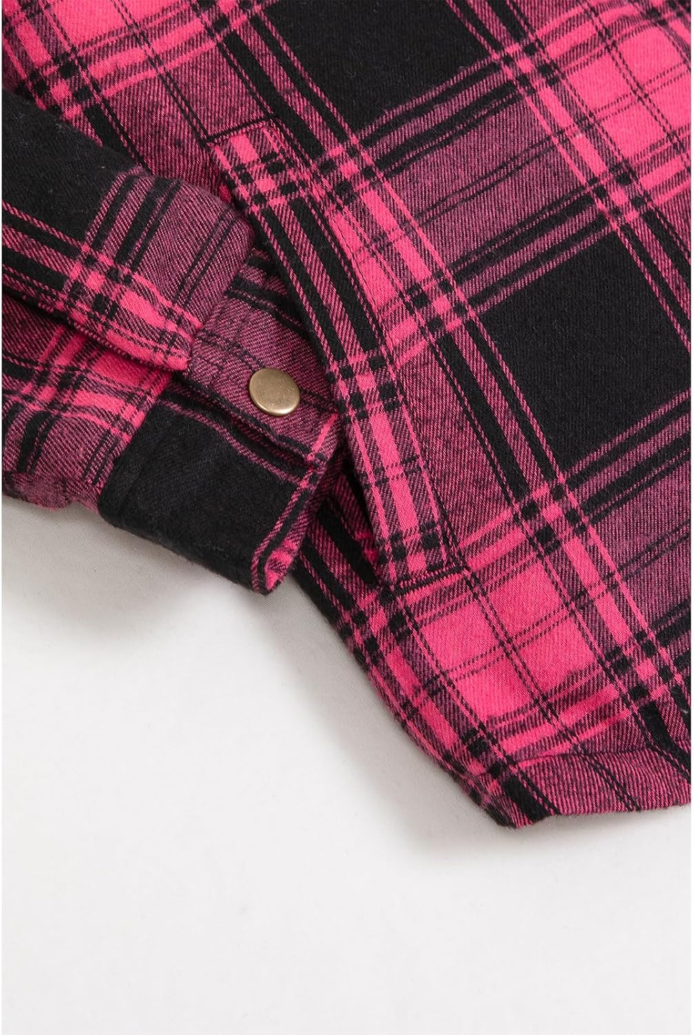 ZENTHACE Kids Toddler Boys Girls Warm Sherpa Lined Plaid Flannel Shirt Jacket,Full-Zip Hooded Sweatshirt