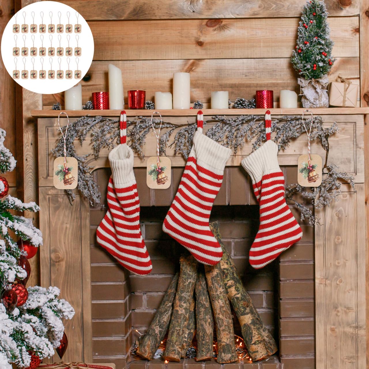 FOMIYES 3 Set Cartellino Natalizio Carta Di Benedizione Di Natale Etichette Natalizie Etichette Natale Tag Natale Tag Del Festival Etichetta Di Babbo Natale Appesa 250 Pezzi*3