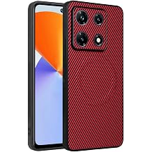 Carbon Fiber Case Compatible with Infinix Note 30 Pro 4G, red