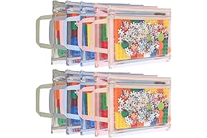 EOOUT 10 Pack Colored Mesh Zipper Pouch Bags, A4 Double-Layer Puzzle Organizers...