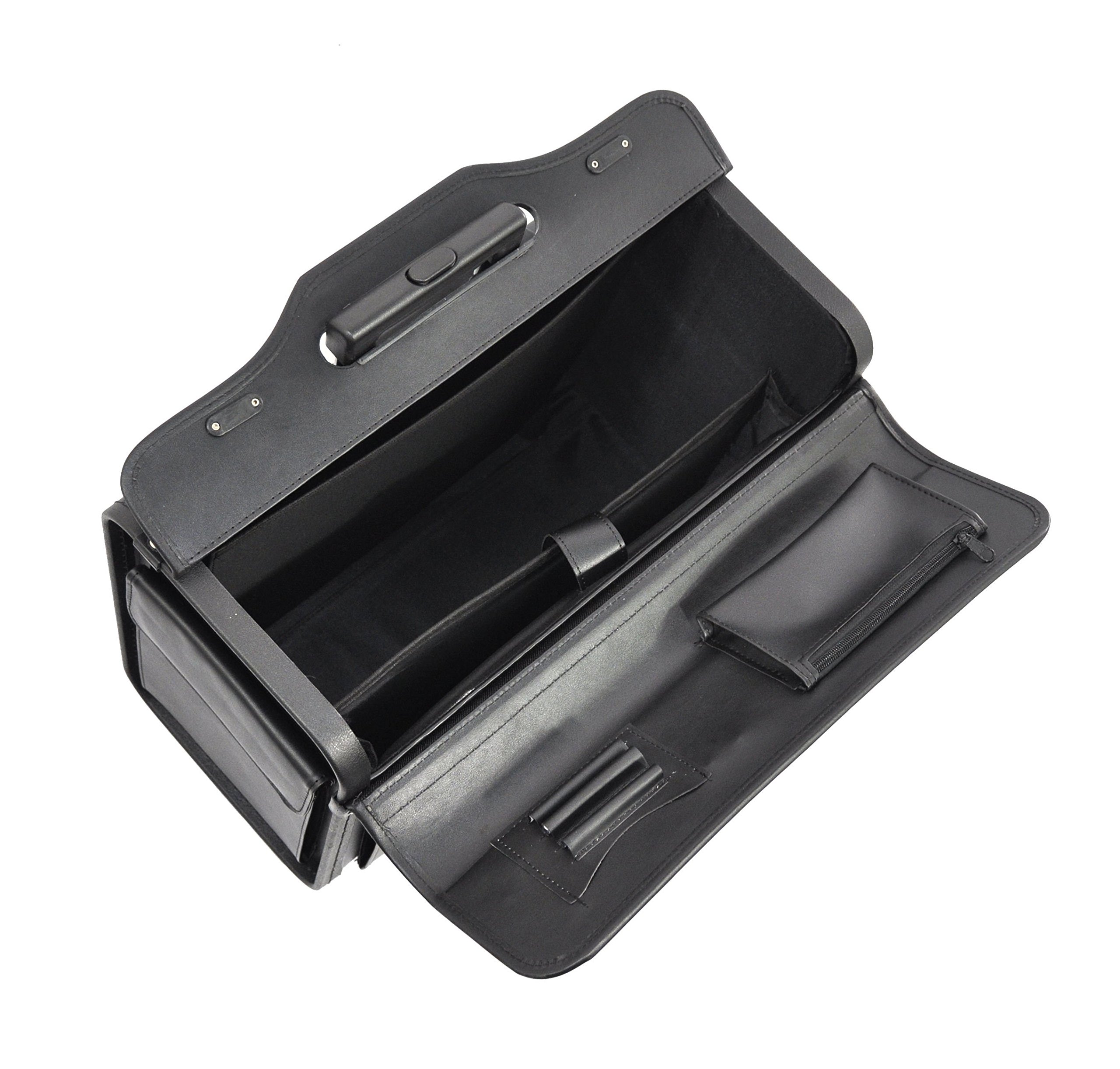 Pilotenkoffer Trolley Rollen Laptopfach 17" Pilotentrolley mit Vortasche und Zwei Seitentaschen