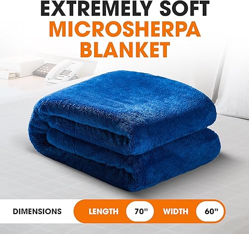 Miniatura 3 de Cheer Collection Manta de microsherpa para sofá, dormitorio, sala de estar, viajes, terciopelo suave de lujo, decoración elegante del hogar, manta