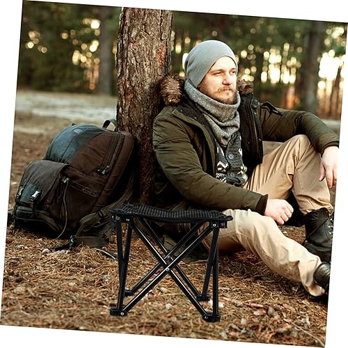 Miniatura 2 de Taburete de pesca plegable al aire libre, silla portátil ligera para playa, camping, barbacoa, diseño compacto, bolsa de almacenamiento,