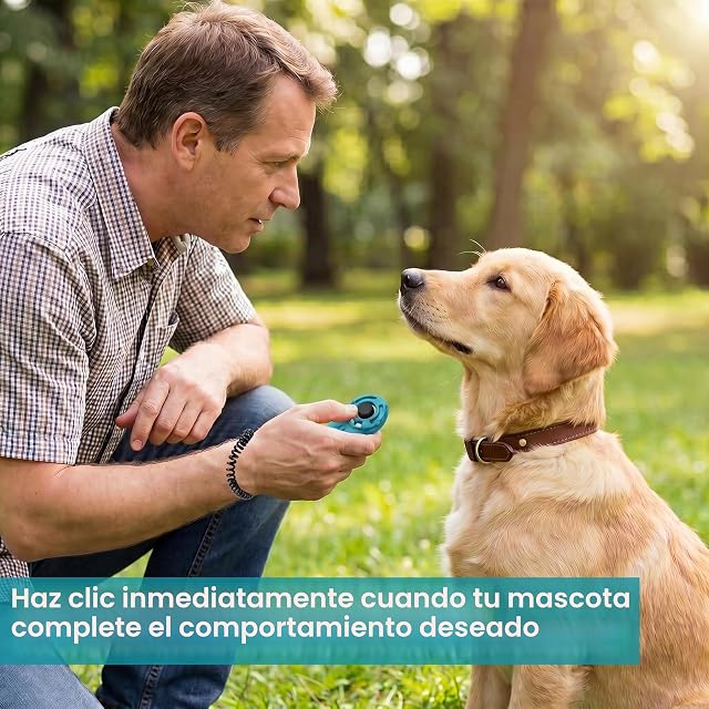 Foto 6 de 8 de HoAoOo Clicker de Entrenamiento para Mascotas con Correa de muñeca