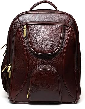 Da leather villa Full Grain Leather Backpack For Men & Women 16 Inch Laptop Backpack Bag Travel Office Backpack Heavy Duty Brown