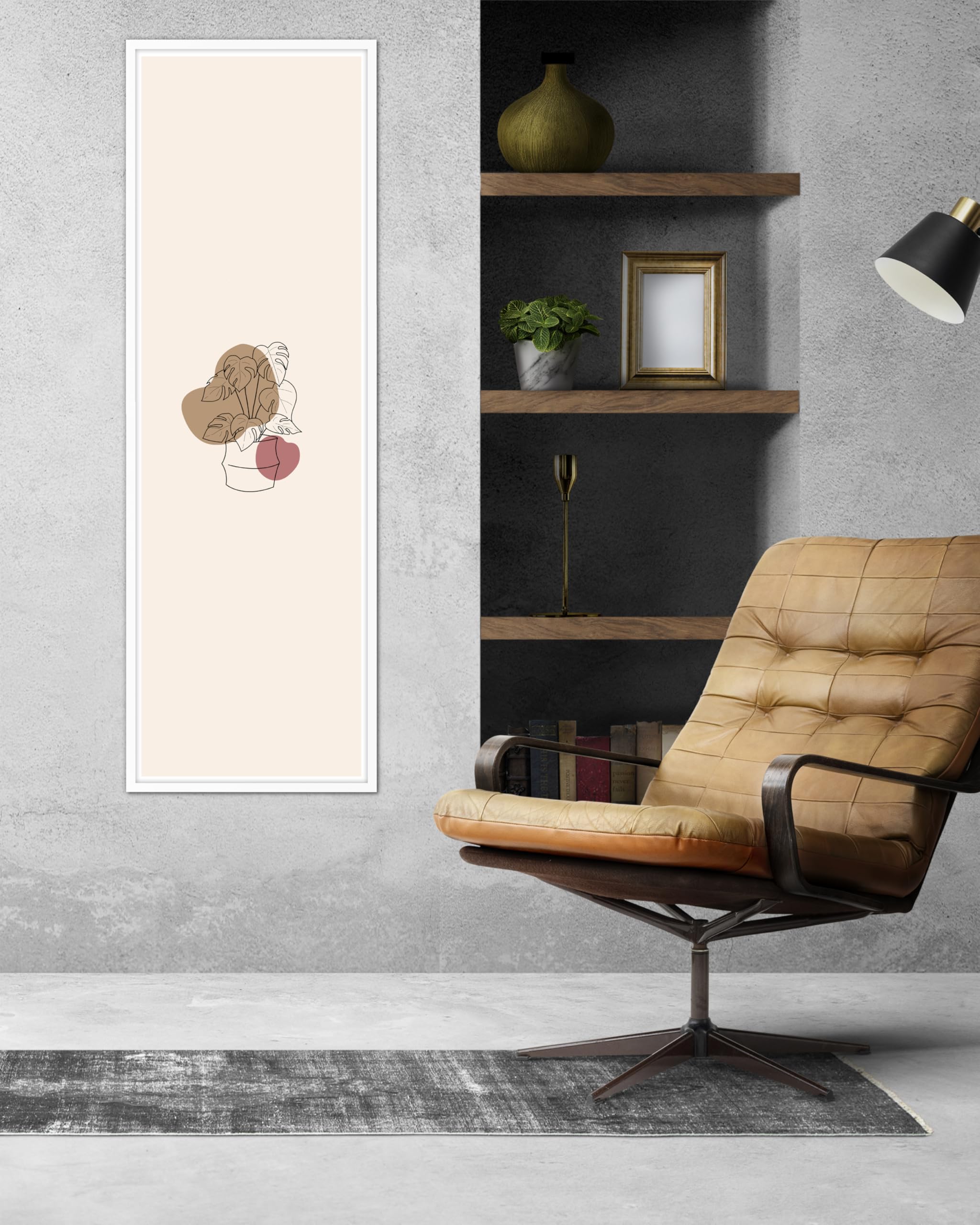 Cornice per poster, decorazione in legno bianco – bianco, in MDF, con parete posteriore e vetro PVC infrangibile, per poster, stampe artistiche, collage e molto altro ancora. Cornice portafoto | 50 x