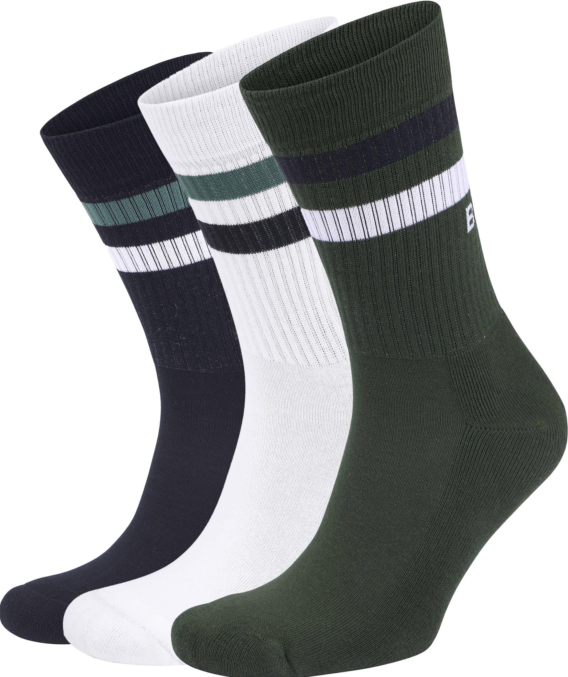 Björn Borg Unisex Green Core Crew Socks 3-Pack 41-45