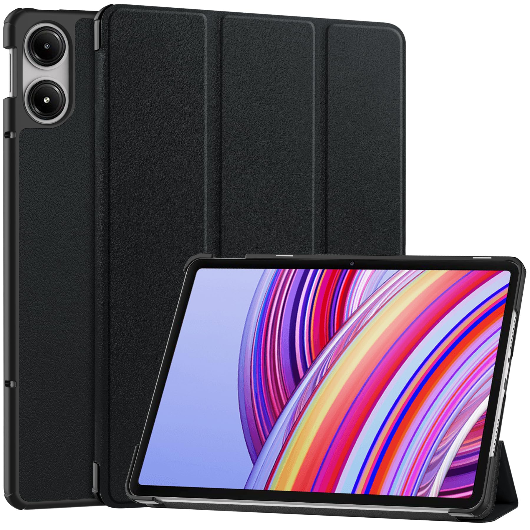 Vakarey Custodia per Xiaomi Redmi Pad Pro,Ultrasottile con Supporto Cover Tablet per Redmi Pad Pro 12.1 Pollici 2024,Nero