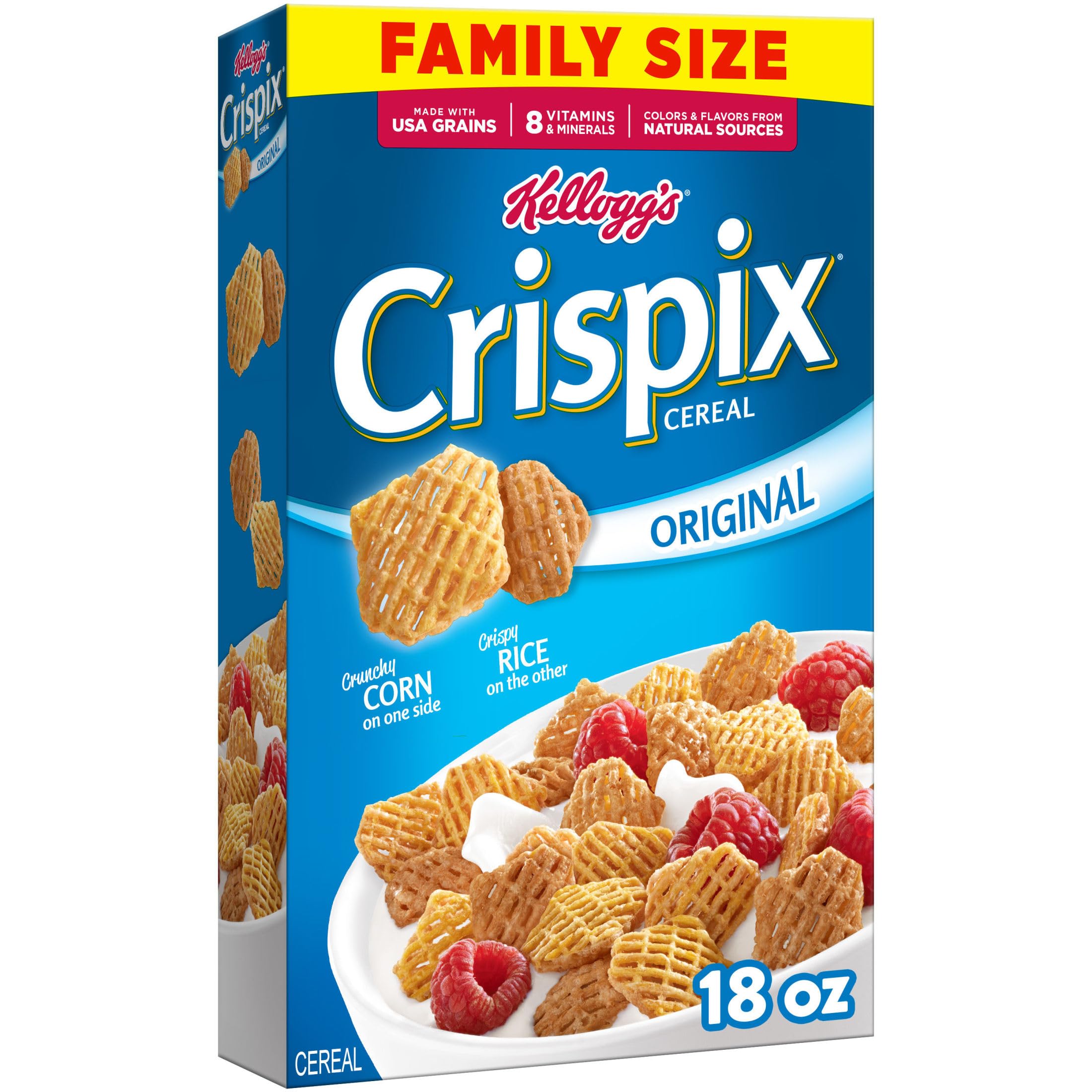 Kellogg's Crispix, Breakfast Cereal, Original, Family Size, 18oz Box