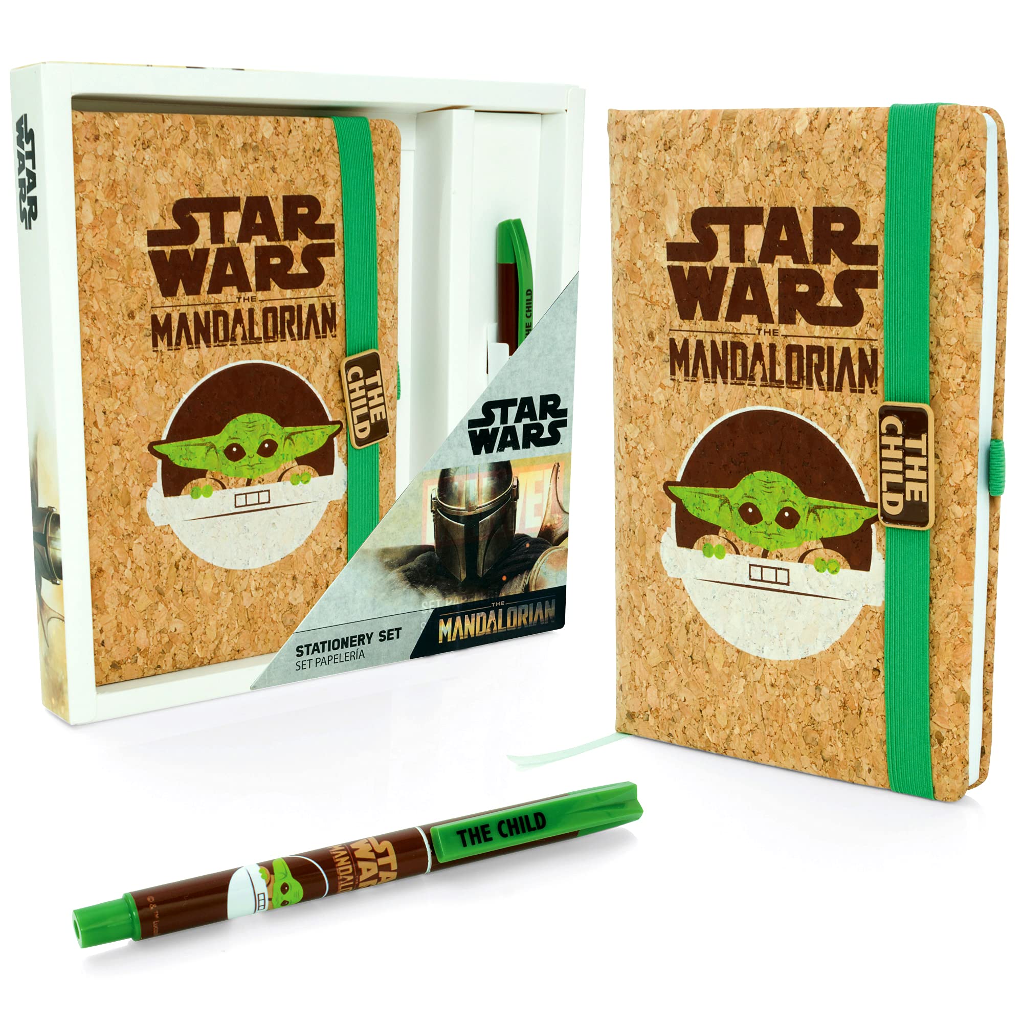 Star Wars Mandalorian Baby Yoda (The Child) Notebook & Pen Set - Premium Stationery Gifts for Girls, Boys & Adults