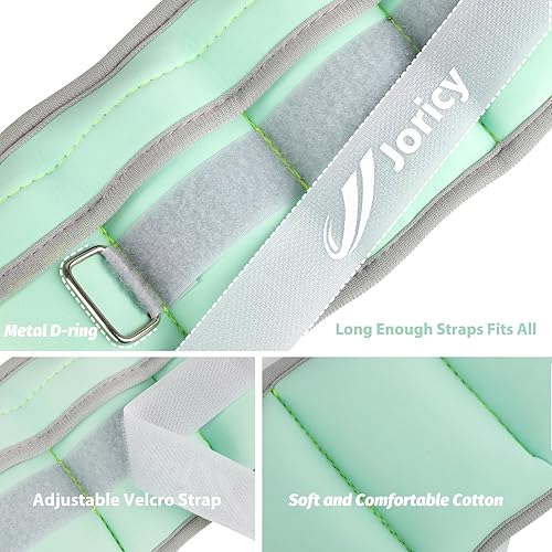 Miniatura 2 de Pesas de tobillo ajustables para mujeres, hombres y niños, 1234568101220 libras, 1 par de pesas de muñeca y pierna con peso extraíble, entrenamiento