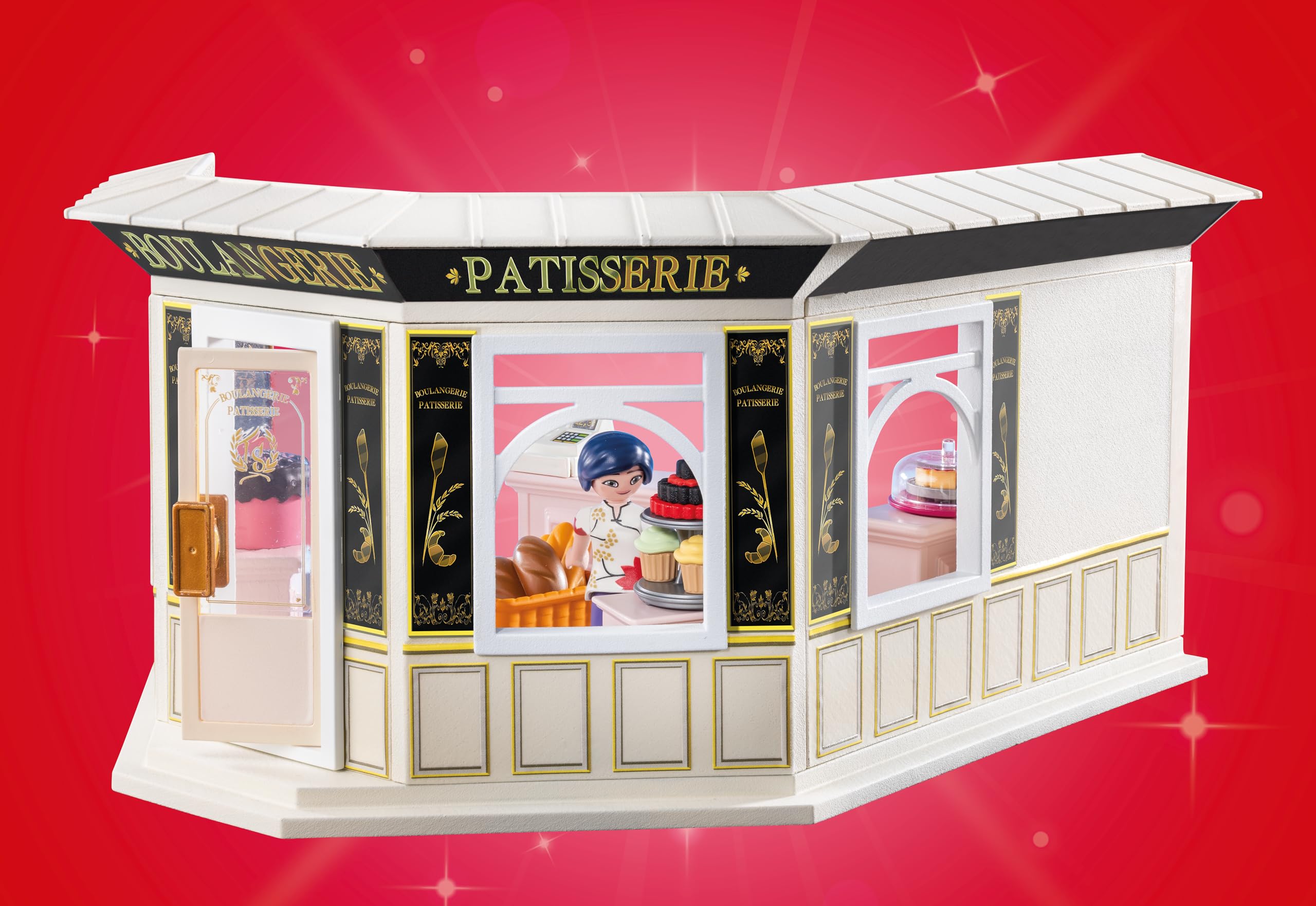 PLAYMOBIL Miraculous | francuska piekarnia | zabawka od 4 lat | prezent dla dzieci | wspiera kreatywność i odgrywanie ról | piekarnia do odtwarzania i interaktywne funkcje gry | 71863