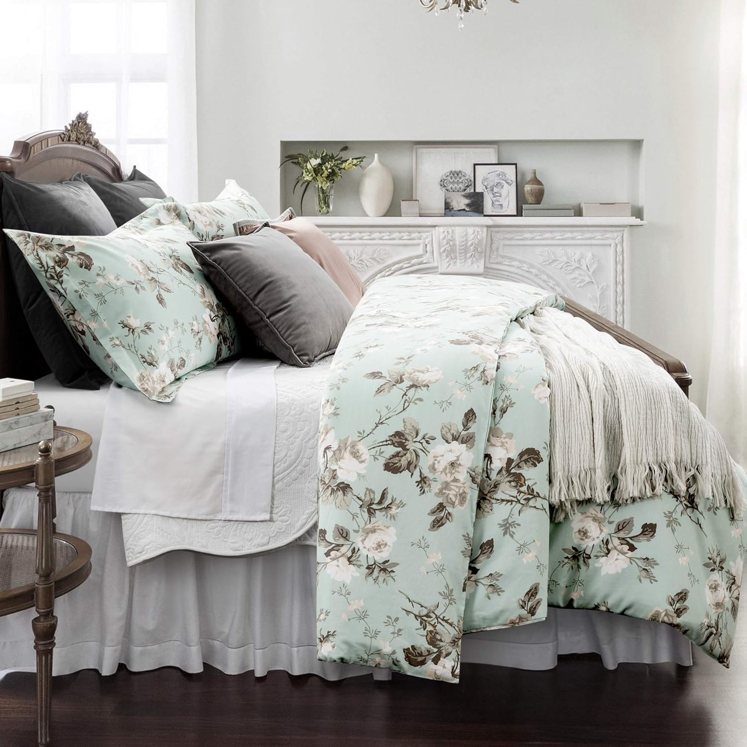 🔥 Crаzу Dеаlѕ Eikei Home French Country Garden Toile Floral Printed Duvet Quilt Cover Cotton Bedding Set Asian Style Tapestry Pattern Chinoiserie Peony Blossom Tree Branches Multicolored Design (Queen, Light Blue) Exсluѕіvе Dіѕсоunt 🔥 Eikei Home French Country Garden Toile Floral Printed Duvet Quilt Cover Cotton Bedding Set Asian Style Tapestry Pattern Chinoiserie Peony Blossom Tree Branches Multicolored Design (Queen, Light Blue)