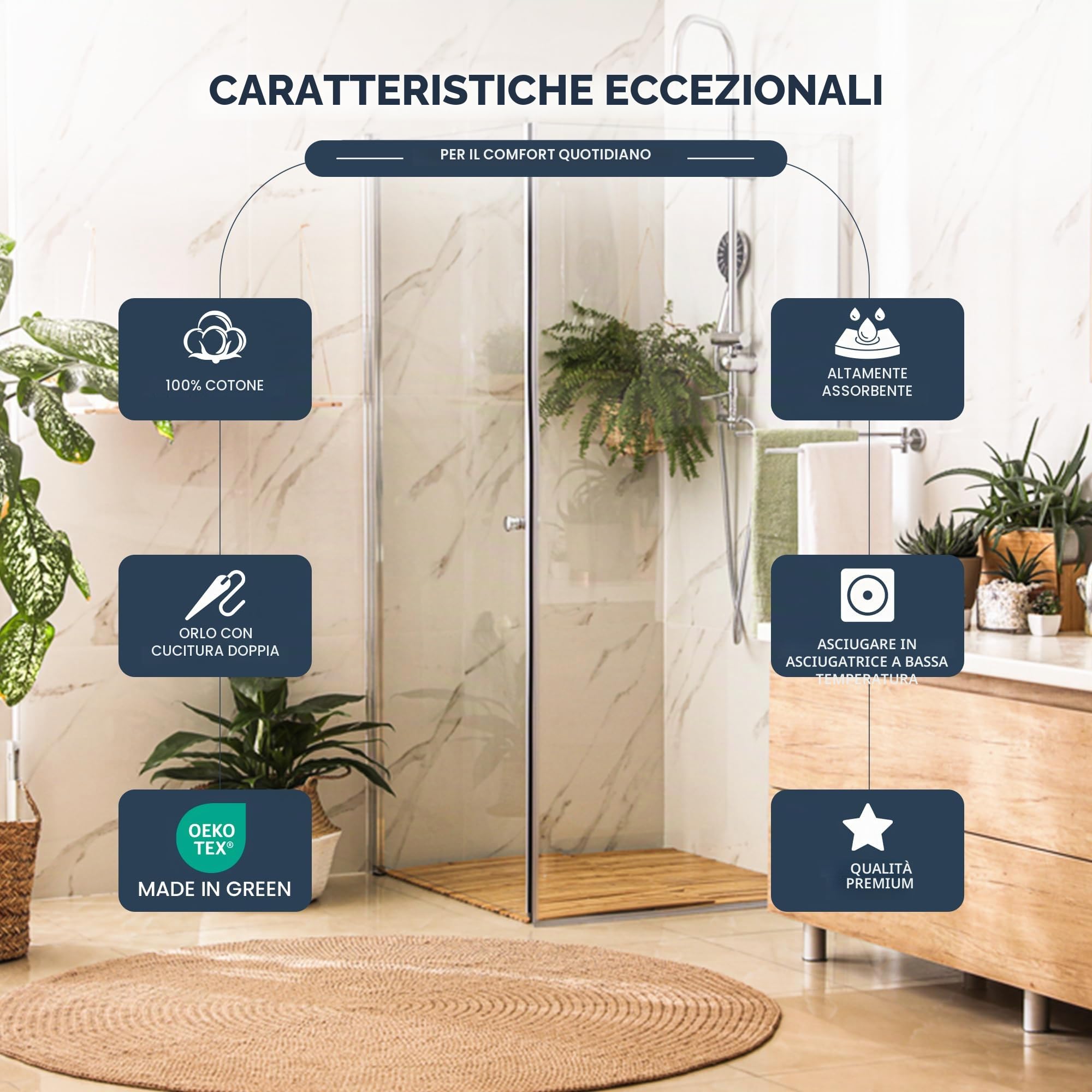 Utopia Towels - Asciugamano da salone in cotone a prova di candeggina (40,6 x 68,6 cm) - Asciugamano da palestra 100% cotone sicuro per la candeggina (confezione da 24, nero)