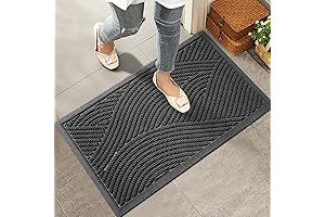 Sturdy Grey Front Doormat - Super Absorbent