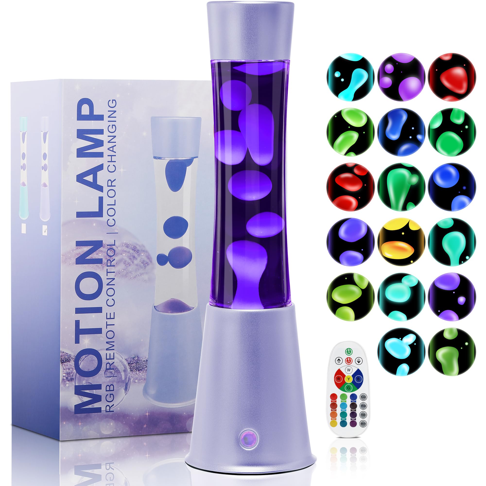Besight Lavalampe Große mit 17 Farbwechsel und Fernbedienung, 40cm Lavalampen für Kinder Erwachsene, Nachtlicht Tischlampe für Schlafzimmer, Wohnkultur, Geburtstags und Weihnachtsgeschenke