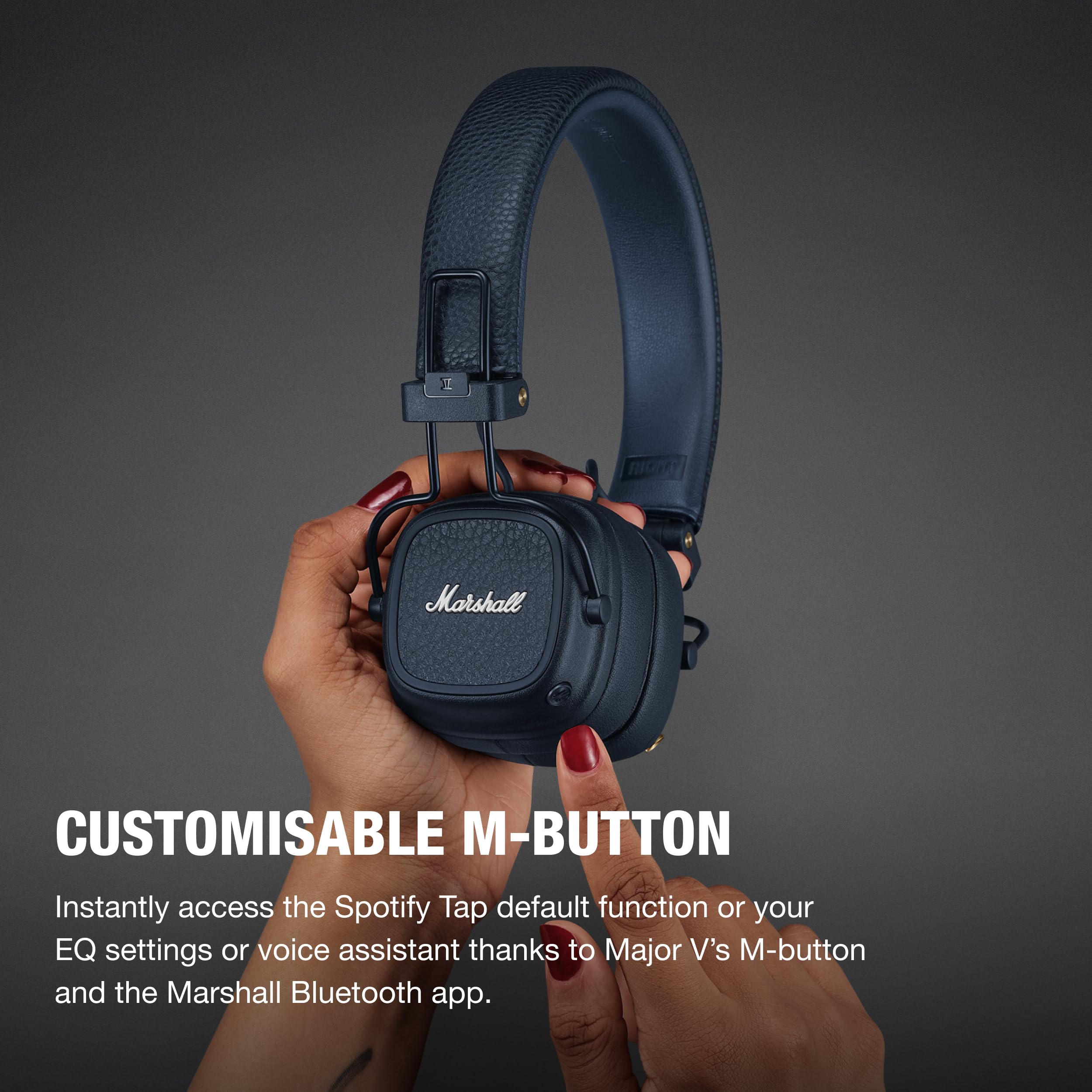 Amazon.co.jp: Marshall Wireless On-Ear Headphones Major V Midnight