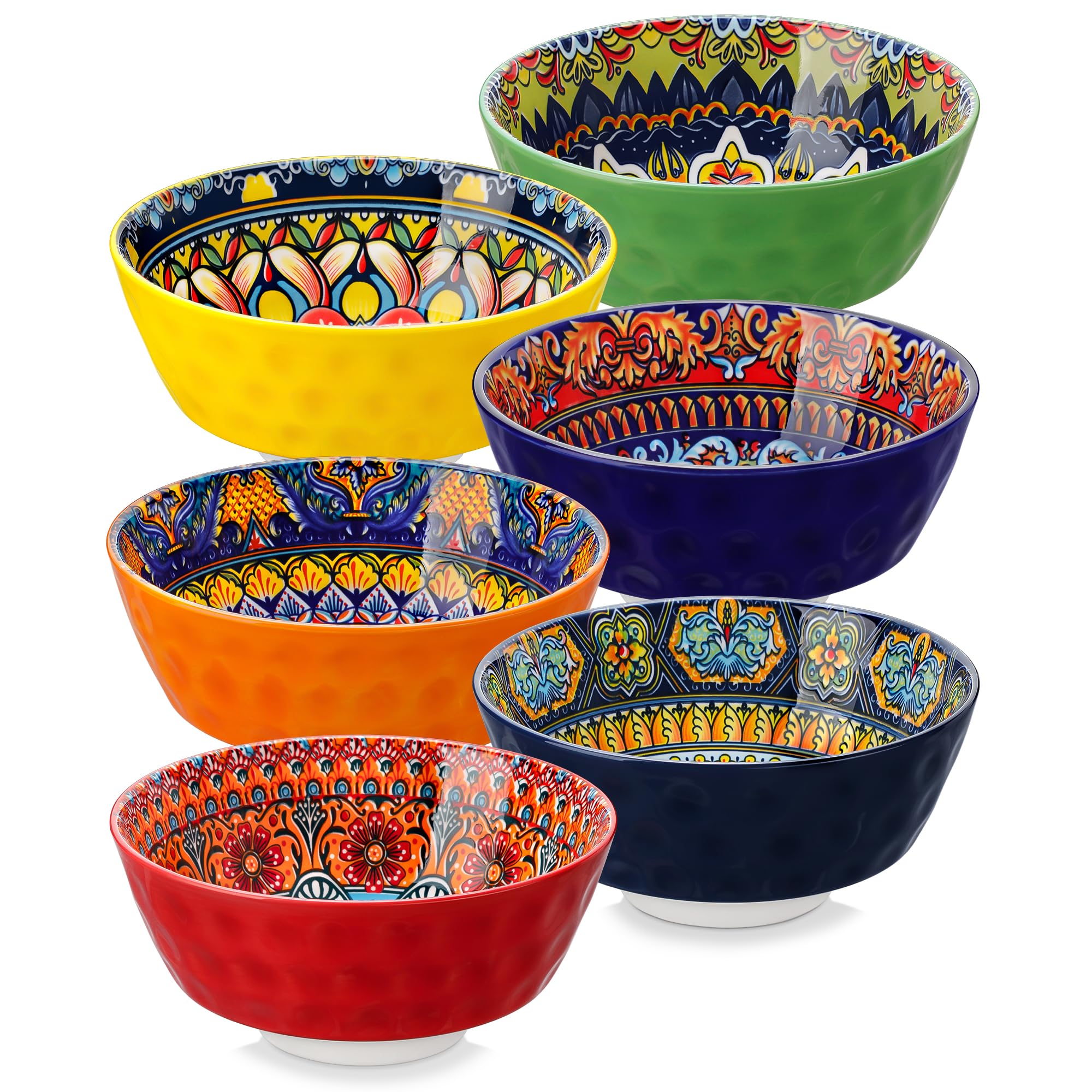 Speiseteller 6er Set, vancasso KRVI Essteller set 6 Personen, Ø 27 cm Teller Set für Spülmaschine und Mikrowelle, Pastateller, Frühstücksteller, Kuchenteller