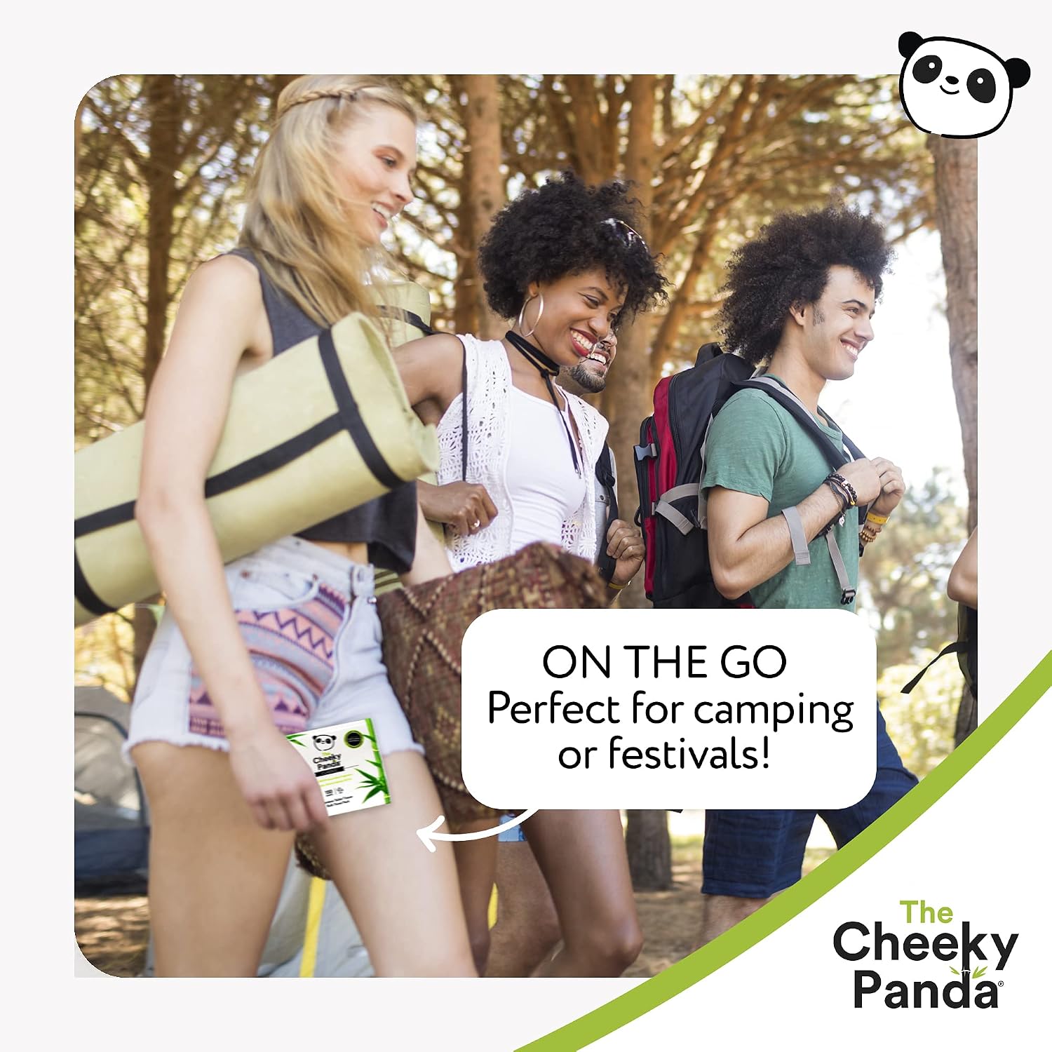 The Cheeky Panda Bamboo Travel Tissues | Pack of 150 Travel Tissues Soft Flat Pack | Strong and Sustainable | Great For Festivals and Camping