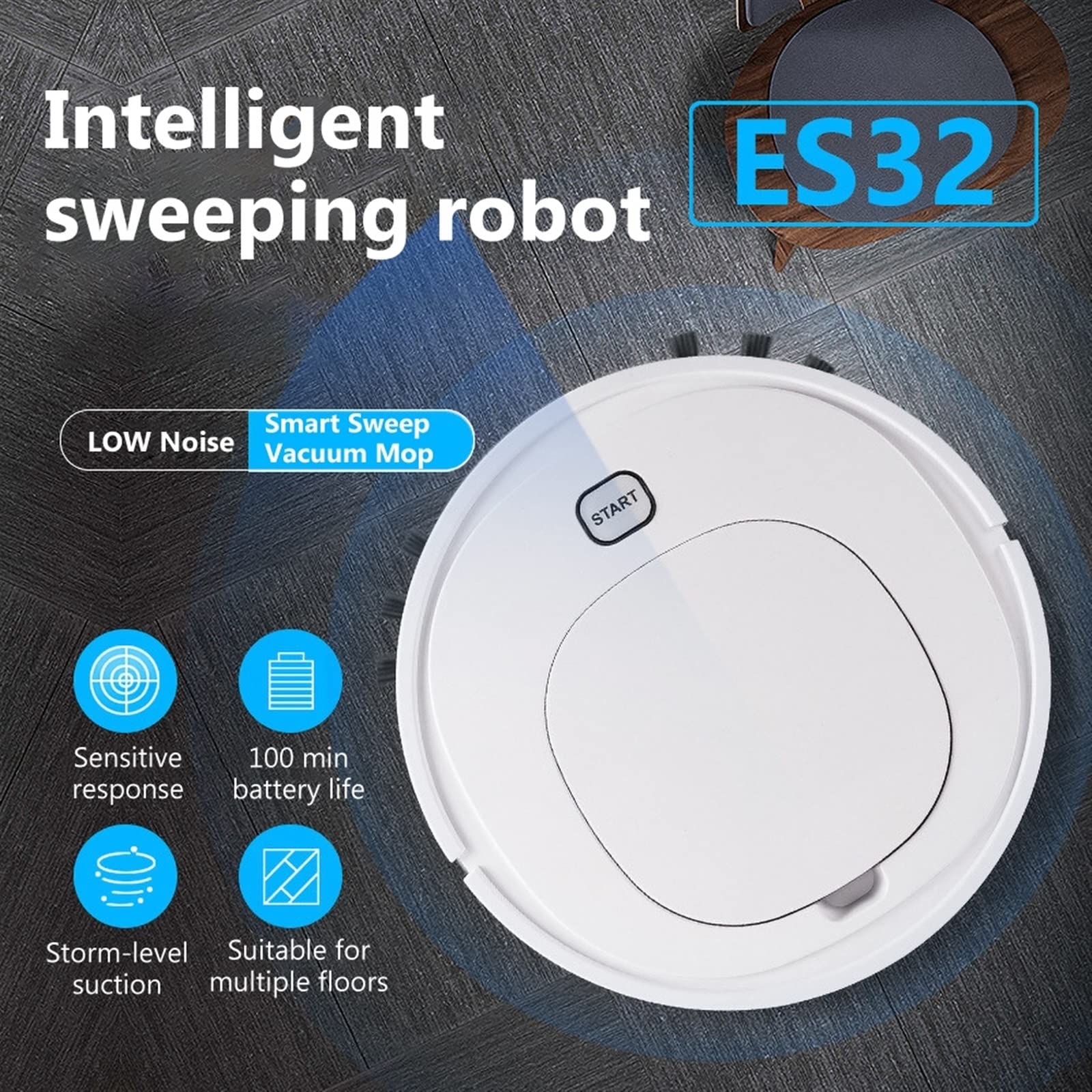 Robot Aspirapolvere Robot Intelligente Aspirapolvere A Basso Rumore Pulizia Domestica Mopping Spazzatrice Aspirador