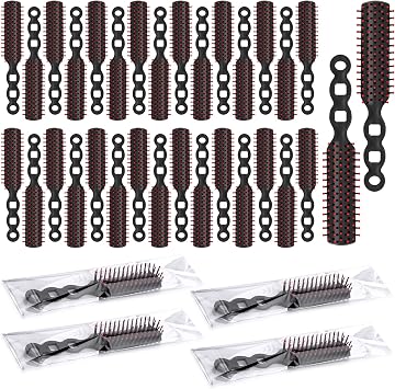 36pcs Hair Brushes Wholesale Houseless Hair Brushes Bulk Nylon Hair Brushes Vent Hair Brushes for Curly Wave Hair Blow Drying Styling Detangling Great for Shelters/Hotels Black