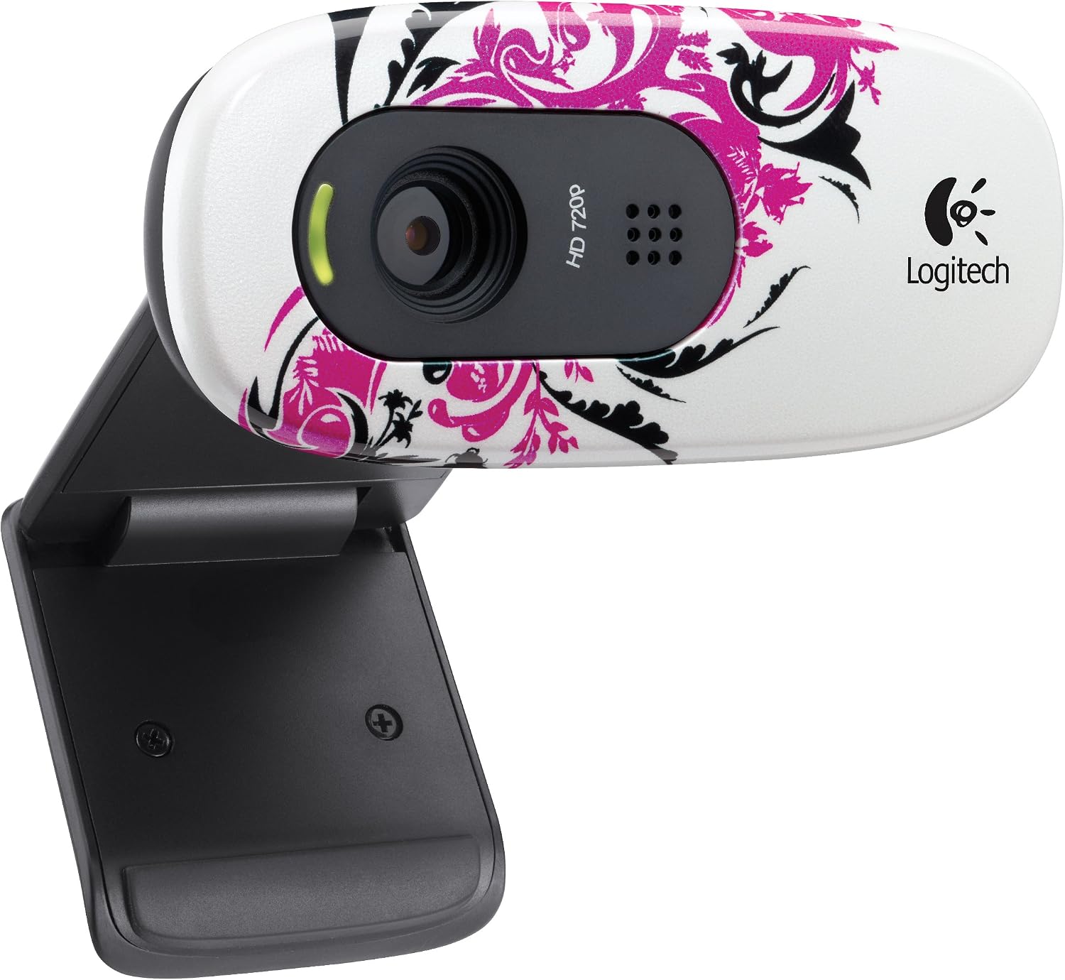Logitech C270 720p Widescreen Video Call and Recording HD Webcam (Floral Spiral)